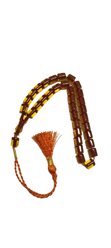 11x12 mm Habbe ölçülerinde 47 Gr Ağırlık 42 Cm Uzunluğunda Alman Zarı Eski Malzeme Kuru Torno Usta İşi Kolleksiyonluk Kadifemsi Çekim Yumuşak yapı Özel Tespih