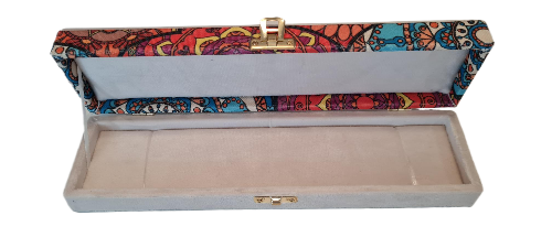 Velvet Covered Luxury Jewelry, Rosary and Jewelry Box, Stylish Jewelry Box with Special Pattern and Soft Interior Surface