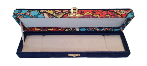 Velvet Covered Luxury Jewelry, Rosary and Jewelry Box, Stylish Jewelry Box with Special Pattern and Soft Interior Surface