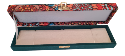 Velvet Covered Luxury Jewelry, Rosary and Jewelry Box, Stylish Jewelry Box with Special Pattern and Soft Interior Surface