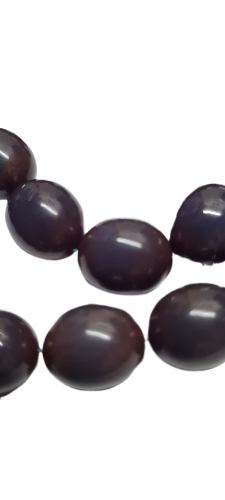 Kolleksiyonluk Kuru Torna El Yapımı Usta İşi 12X14 MM Ölçülerinde Sıralı Sistem Hareli Eski Çubuk Döküm Malzemeden El yapımı Usta İşi Tespih (MÜRDÜM)