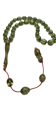 Collectible Dry Lathe Handmade Masterwork 12X8 MM Sized Sequential Pen System Handmade Moire Prayer Beads Shaved from Old Rod Casting Material