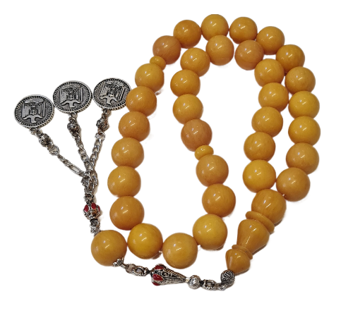 GIANT SIZE, Special Velvet Box, 110 Grams, 15x15 mm, 45 Centimeters, Old Stick Katalin Material, Master Craft, Alpaca Chain Tassel, Katalin Collectible Prayer Beads