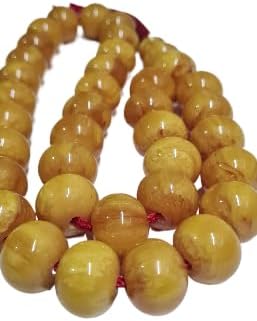 164 Gr 20X16 mm Habbe Ölçülerde 50 cm Uzunluğunda Eski Döküm Bowling Topundan Çubuk Katalin Malzeme Kuru Torna El Yapımı Usta İşi Kolleksiyonluk Büyük Boy Özel Tespih (HARDAL)