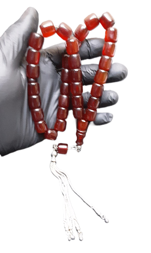 13 x 13 mm, 77 Gr, 39,5 Cm Antik Alman Oyun Zarından Yapılma Eski Kuru Torna Gümüş Püsküllü Usta Yapımı Kolleksiyonluk Büyük Boy Zar Tespih