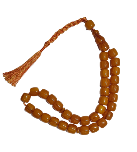85 gr 14x14 mm Habbe Dimensions 45 cm Long Old Cast Bowling Ball Rod Katalin Material Dry Lathe Handmade Masterwork Large Size Special Collectible Prayer Beads