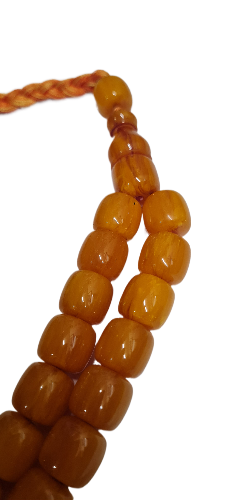 85 gr 14x14 mm Habbe Dimensions 45 cm Long Old Cast Bowling Ball Rod Katalin Material Dry Lathe Handmade Masterwork Large Size Special Collectible Prayer Beads