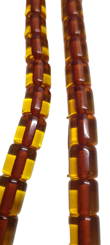 11x12 mm Habbe ölçülerinde 47 Gr Ağırlık 42 Cm Uzunluğunda Alman Zarı Eski Malzeme Kuru Torno Usta İşi Kolleksiyonluk Kadifemsi Çekim Yumuşak yapı Özel Tespih