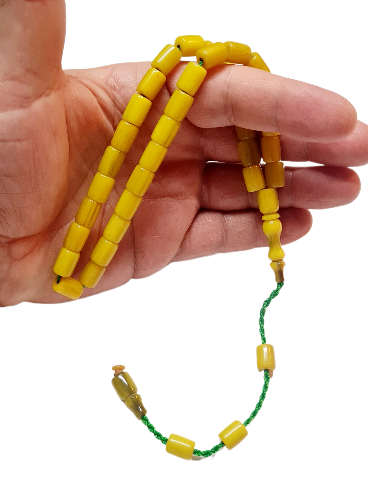 Kolleksiyonluk Kuru Torna El Yapımı Eski Malzeme Yeni Tornalanmış Usta İşi 11 X 8 mm Ölçülerinde 27 Gr 35 CM Sıralı Sistem Kalem İşcilik Eski Çubuk Döküm Katalin Malzemeden El yapımı Usta Tespih