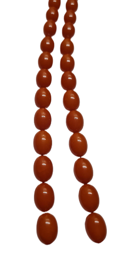 Kolleksiyonluk Kuru Torna El Yapımı Usta İşi 12X14 MM Ölçülerinde Sıralı Sistem Hareli Eski Çubuk Döküm Malzemeden El yapımı Usta İşi Tespih (TURUNCU)