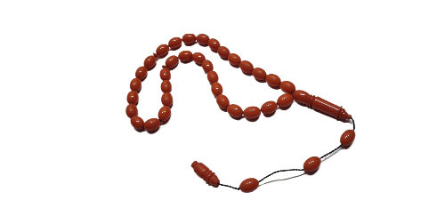 Collectible Dry Lathe Handmade Masterwork 12X9 MM Sized Sequential Pen System Handmade Rosary Shaved from Old Rod Casting Material 