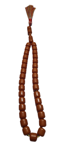 Collectible Dry Lathe Handmade Masterwork 11X11 MM Tasseled Old Rod Cast Material Handmade Masterwork Prayer Beads 