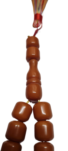 Kolleksiyonluk Kuru Torna El Yapımı Usta İşi 11X11 MM Ölçülerinde Püsküllü Eski Çubuk Döküm Malzemeden El yapımı Usta İşi Tespih