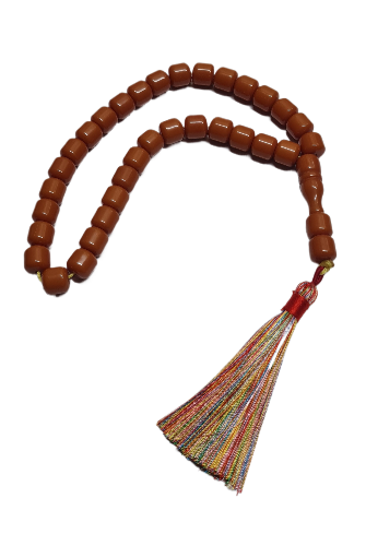 Collectible Dry Lathe Handmade Masterwork 11X11 MM Tasseled Old Rod Cast Material Handmade Masterwork Prayer Beads 