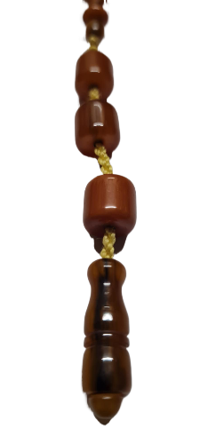 Kolleksiyonluk Kuru Torna El Yapımı Usta İşi 11X11 MM Ölçülerinde Püsküllü Eski Çubuk Döküm Malzemeden El yapımı Tespih