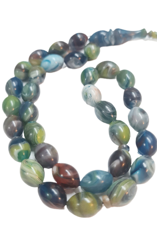 Collectible Dry Lathe Handmade Masterwork 12X8 MM Sized Sequential Pen System Handmade Moire Prayer Beads Shaved from Old French Galilite Material