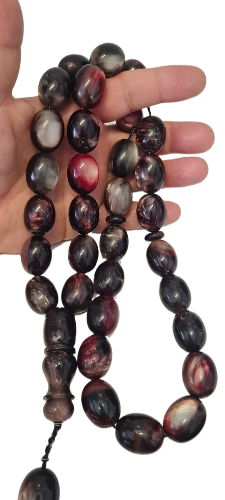 DEV BOY ÖZEL YAPIM, 244 Gram, 19X25 mm, 68 Santim, Döküm Fenol Çubuk Malzeme El Yapımı Master Usta İşi Kolleksiyonluk Özel Kadife Kutusunda Sanat Eseri Tespih