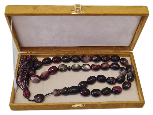 DEV BOY ÖZEL YAPIM, 244 Gram, 19X25 mm, 68 Santim, Döküm Fenol Çubuk Malzeme El Yapımı Master Usta İşi Kolleksiyonluk Özel Kadife Kutusunda Sanat Eseri Tespih