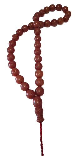 DEV BOY 172 Gram, 18x20 mm, 57 Santim, Usta İşi Kolleksiyonluk, Eski Döküm Traşlı Katalin Kolleksiyonluk Büyük Habbe Boy Tespih Özel Kadife Kutulu