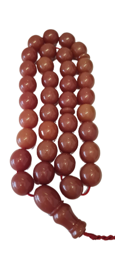 DEV BOY 172 Gram, 18x20 mm, 57 Santim, Usta İşi Kolleksiyonluk, Eski Döküm Traşlı Katalin Kolleksiyonluk Büyük Habbe Boy Tespih Özel Kadife Kutulu