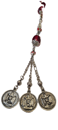 DEV BOY, Özel Kadife Kutusunda, 106 Gram, 14x18 mm, 49 cm, Şeffaf Çubuk Malzeme Ateş, Kolleksiyonluk Tespih, El yapımı Usta İşi Eski Usül Kuru Torna Yapımı Kolleksiyonluk Tespih (KIRMIZI)
