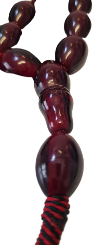 Dev Boy 112 Gram, 15x21mm, 61 Santim, Eski Obje Zar Malzemeden Yapılma Usta İşi Tespih, Kuru Torna, El yapımı, Mükemmel İşcilik, Kolleksiyonluk Özel Kadife Kutulu Tespih