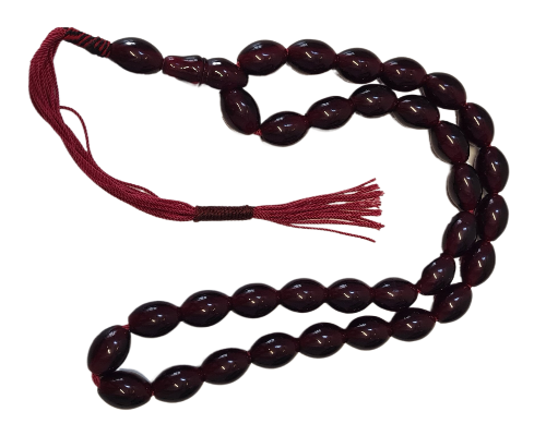 Dev Boy 112 Gram, 15x21mm, 61 Santim, Eski Obje Zar Malzemeden Yapılma Usta İşi Tespih, Kuru Torna, El yapımı, Mükemmel İşcilik, Kolleksiyonluk Özel Kadife Kutulu Tespih