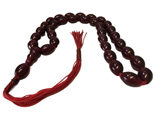 Dev Boy 112 Gram, 15x21mm, 61 Santim, Eski Obje Zar Malzemeden Yapılma Usta İşi Tespih, Kuru Torna, El yapımı, Mükemmel İşcilik, Kolleksiyonluk Özel Kadife Kutulu Tespih