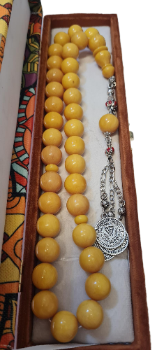 DEV BOY, Özel Kadife Kutusunda, 110 Gram, 15x15 mm, 45 Santim, Eski Çubuk Katalin Malzeme, Usta İşi El Yapımı, Alpaka Zincir Püsküllü, Katalin Kolleksiyonluk Tespih