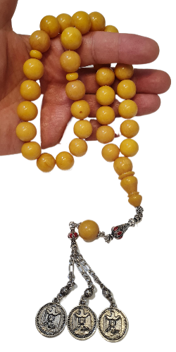 DEV BOY, Özel Kadife Kutusunda, 110 Gram, 15x15 mm, 45 Santim, Eski Çubuk Katalin Malzeme, Usta İşi El Yapımı, Alpaka Zincir Püsküllü, Katalin Kolleksiyonluk Tespih