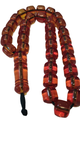 Usta İşi, Kuru Torna El yapımı, 91 Gram, 15x16 mm, 31 Santim Uzunluk, Alman Zarı Kolleksiyonluk Özel Kadife Kutulu Tespih Tespih (KAPSÜL KESİM TAŞ)