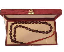 Dev Boy 112 Gram, 15x21mm, 61 Santim, Eski Obje Zar Malzemeden Yapılma Usta İşi Tespih, Kuru Torna, El yapımı, Mükemmel İşcilik, Kolleksiyonluk Özel Kadife Kutulu Tespih