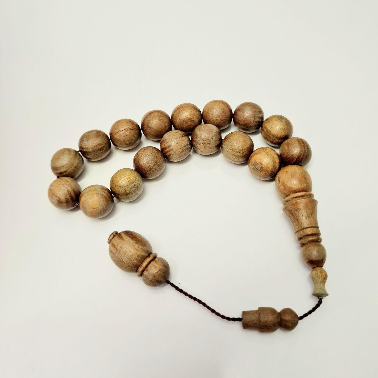 Master Handmade Ebony Collectible Wrist Size 17 Beaded Prayer Beads 18X18 mm 40 Gr Scented Ebony Prayer Beads in Special Velvet Box