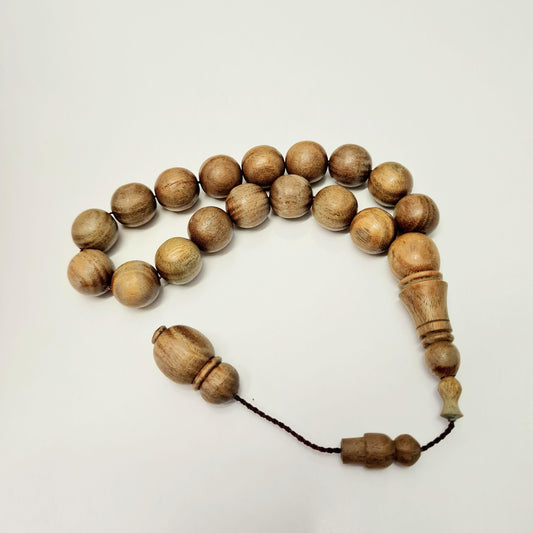 Master Handmade Ebony Collectible Wrist Size 17 Beaded Prayer Beads 18X18 mm 40 Gr Scented Ebony Prayer Beads in Special Velvet Box