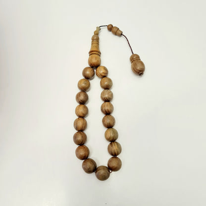 Master Handmade Ebony Collectible Wrist Size 17 Beaded Prayer Beads 18X18 mm 40 Gr Scented Ebony Prayer Beads in Special Velvet Box