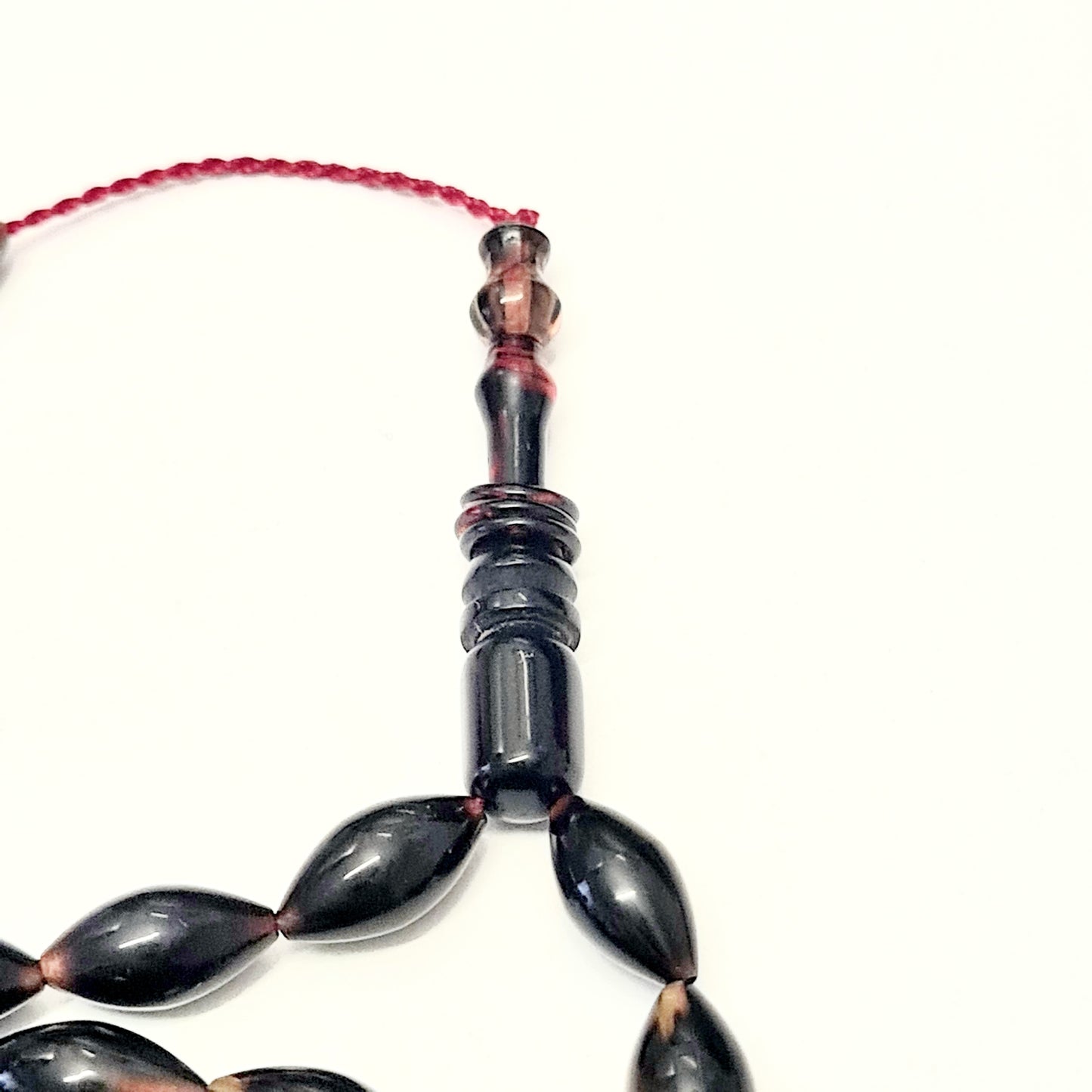 Master Handmade Caretta Caretta Turtle Collectible Prayer Beads in Special Velvet Box, Sequential System, Pen Workmanship, 6X10 mm, 34 cm, 10 Gr