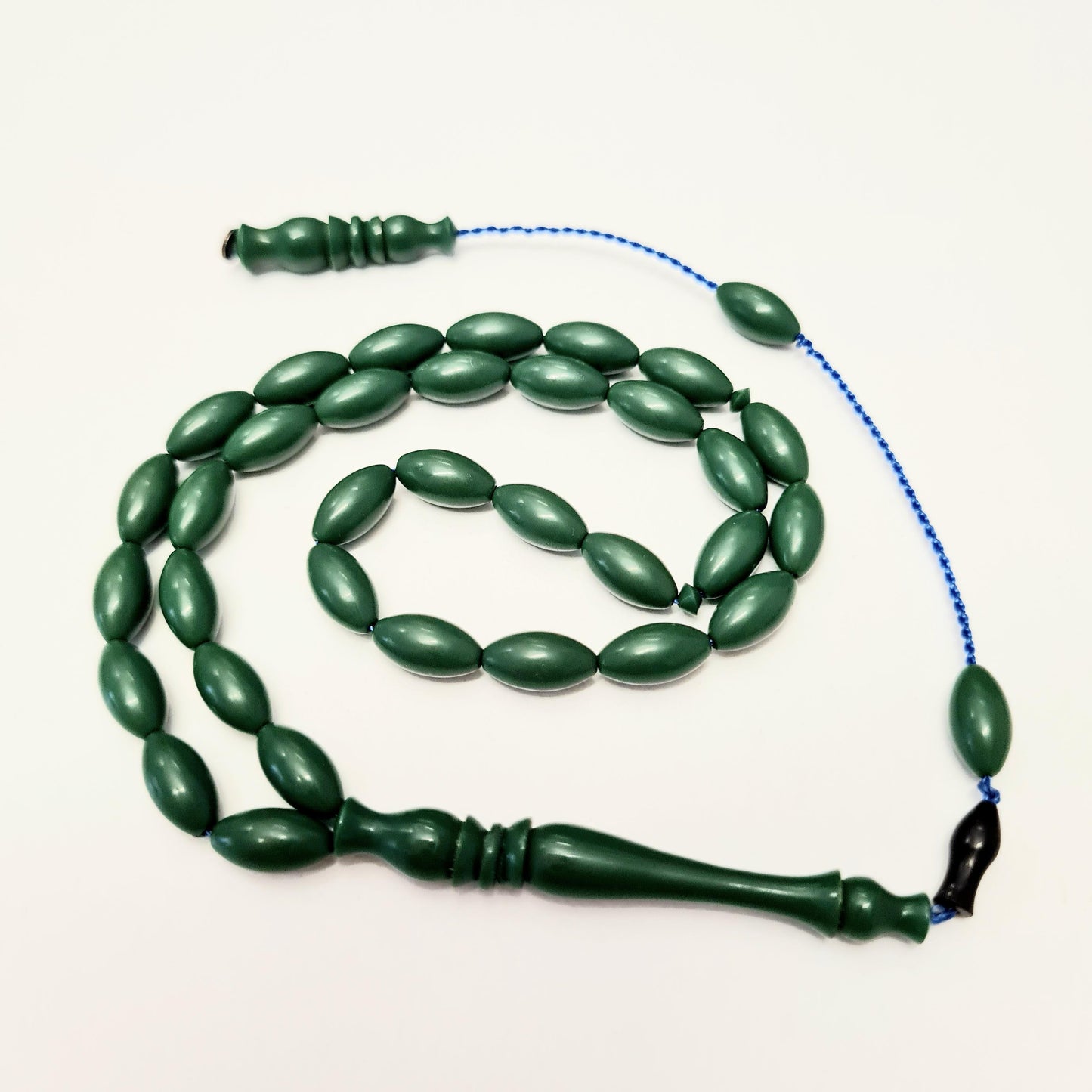 Katalin Prayer Beads Made from Bowling Balls in a Special Velvet Box, 5x10 mm 10 Gr, Dry Lathe Master Handwork Collectible Prayer Beads