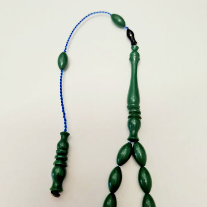 Katalin Prayer Beads Made from Bowling Balls in a Special Velvet Box, 5x10 mm 10 Gr, Dry Lathe Master Handwork Collectible Prayer Beads