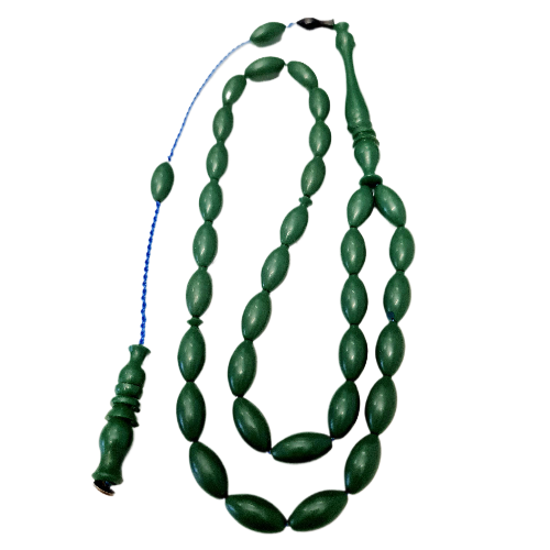 Katalin Prayer Beads Made from Bowling Balls in a Special Velvet Box, 5x10 mm 10 Gr, Dry Lathe Master Handwork Collectible Prayer Beads