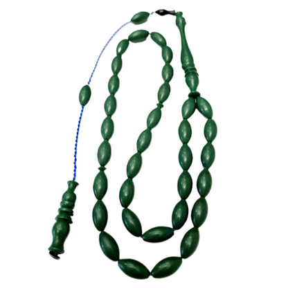 Katalin Prayer Beads Made from Bowling Balls in a Special Velvet Box, 5x10 mm 10 Gr, Dry Lathe Master Handwork Collectible Prayer Beads