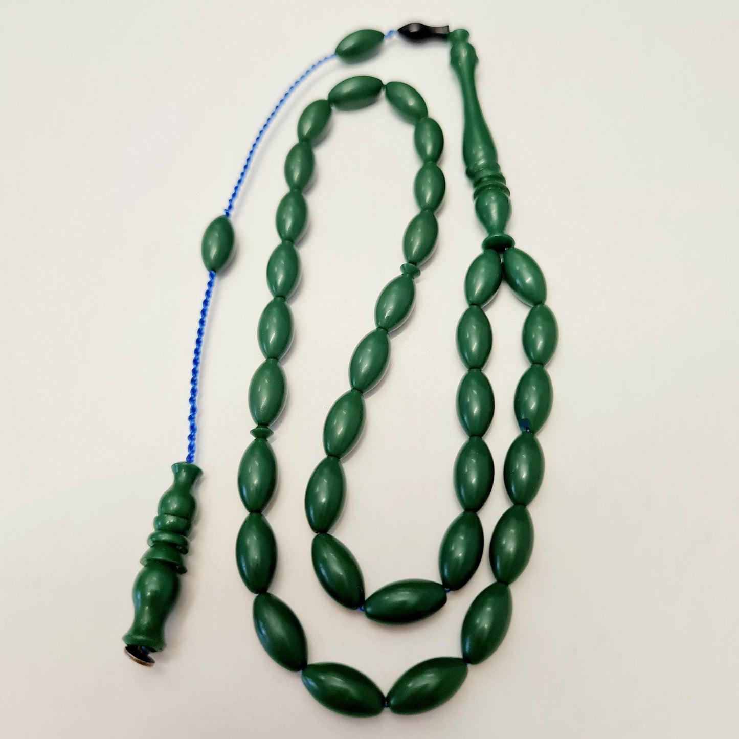 Katalin Prayer Beads Made from Bowling Balls in a Special Velvet Box, 5x10 mm 10 Gr, Dry Lathe Master Handwork Collectible Prayer Beads