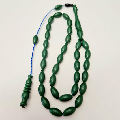 Katalin Prayer Beads Made from Bowling Balls in a Special Velvet Box, 5x10 mm 10 Gr, Dry Lathe Master Handwork Collectible Prayer Beads