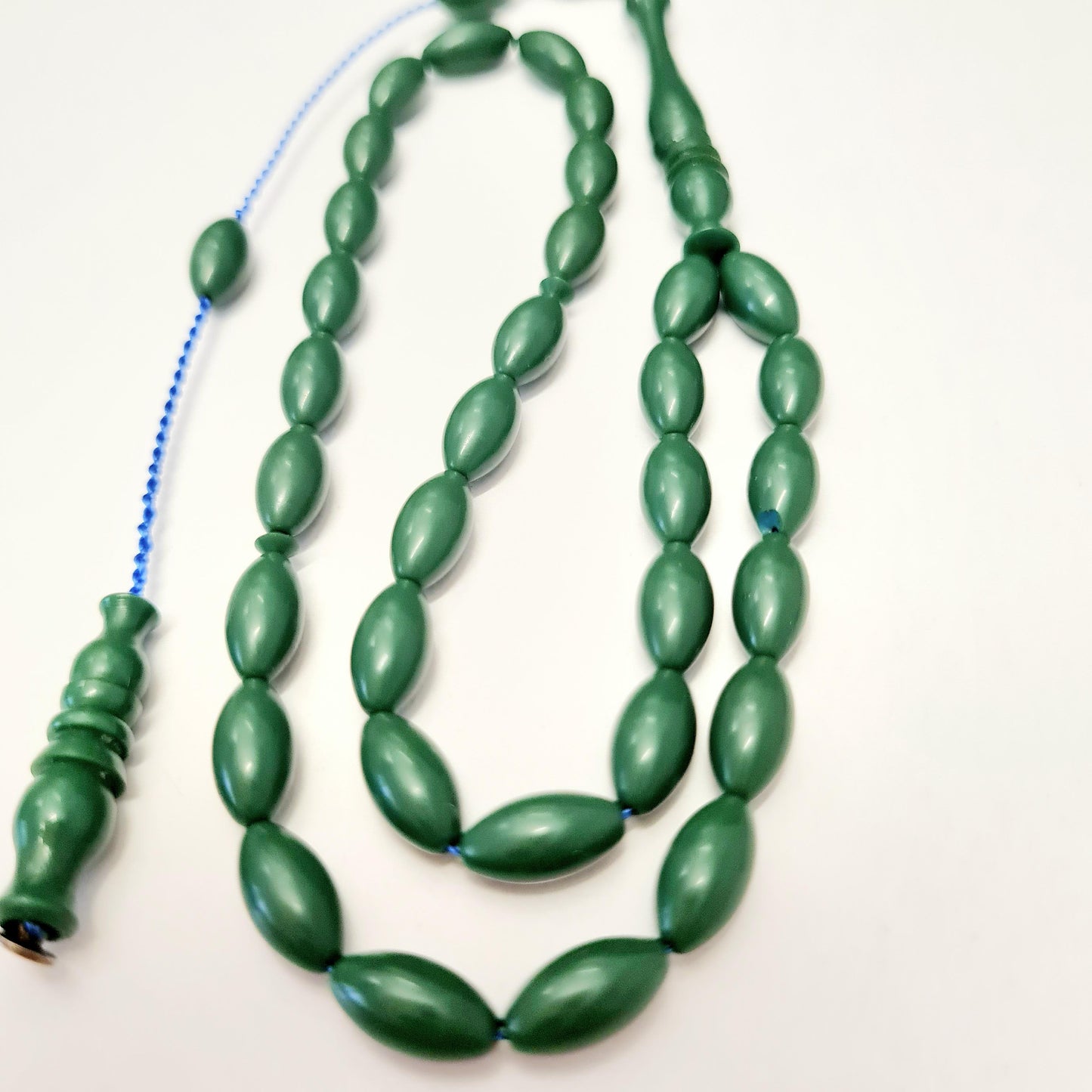 Katalin Prayer Beads Made from Bowling Balls in a Special Velvet Box, 5x10 mm 10 Gr, Dry Lathe Master Handwork Collectible Prayer Beads