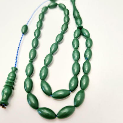 Katalin Prayer Beads Made from Bowling Balls in a Special Velvet Box, 5x10 mm 10 Gr, Dry Lathe Master Handwork Collectible Prayer Beads