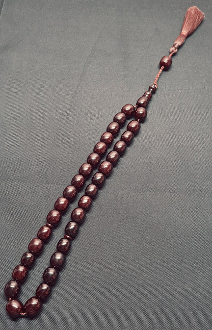 14 X 13 mm, 75 Gr, 40 Cm, Traşlanmış Eski Döküm Malzemeden Yapılma, Usta İşi Kuru Torna Büyük Boy Katalin Tespih