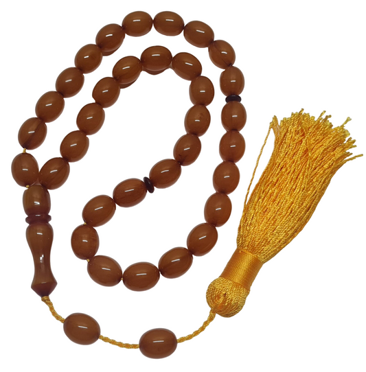 15 X 12 mm, 62 Gr, 46 Cm, Master Craftsmanship, Handmade Dry Lathe Katalin Collectible Rosary Made of Old Cast Shaved Material