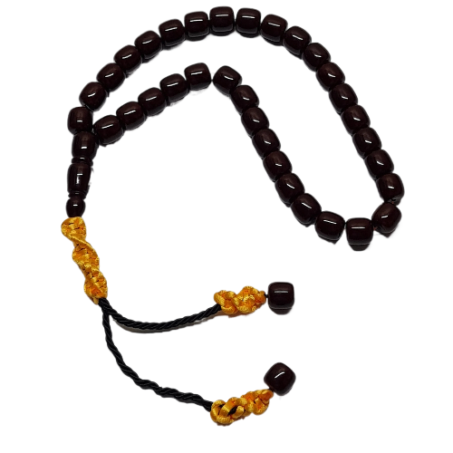 13 X 13 mm, 68 Gr, 37 Cm Knitted Tasseled Old Object Material Craftsman Dry Lathe Collectible Katalin Prayer Beads