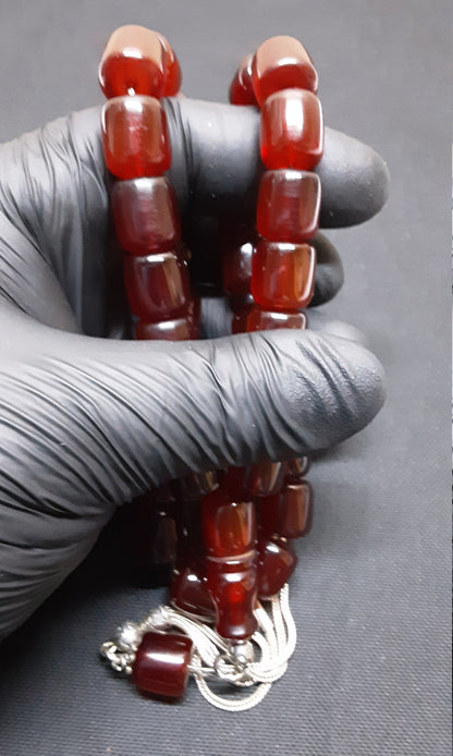 15 X 15,5 mm, 97 Gr, 45 Cm, Eski Döküm Obje Malzemeden Traşlanmış Usta Elyapımı Kolleksiyonluk Dev Boy Katalin Tespih