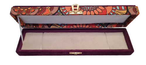 Velvet Covered Luxury Jewelry, Rosary and Jewelry Box, Stylish Jewelry Box with Special Pattern and Soft Interior Surface