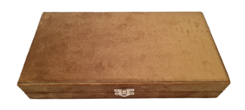 Kadife Kaplı Lüks Tespih ve Takı Kutusu, Özel Desenli, Kolye ve Bileklik İçin Hediyelik Kutu, Yumuşak İç Yüzeyli Şık Mücevher Kutusu (TABA, 15X30)